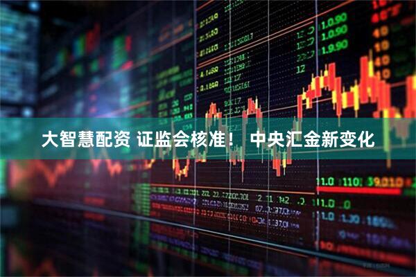 大智慧配资 证监会核准！ 中央汇金新变化