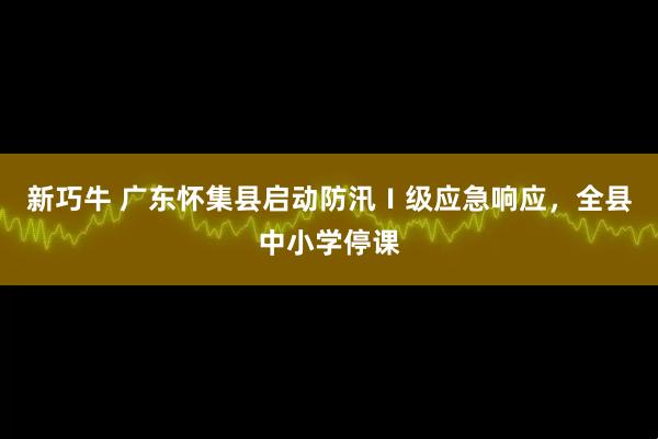 新巧牛 广东怀集县启动防汛Ⅰ级应急响应，全县中小学停课